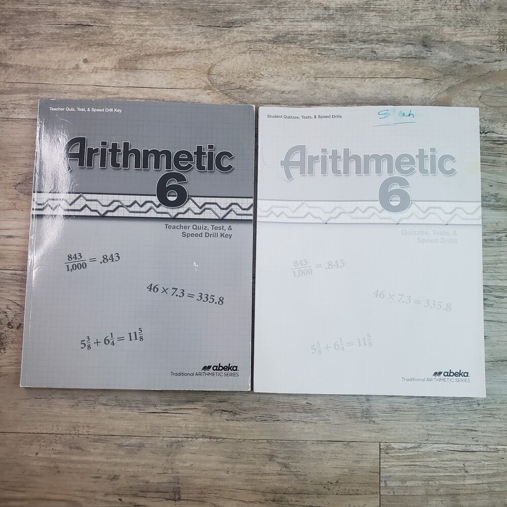 Abeka Arithmetic 6 Teacher Quiz Test & Speed Drill Key + Student Quizzes, Tests